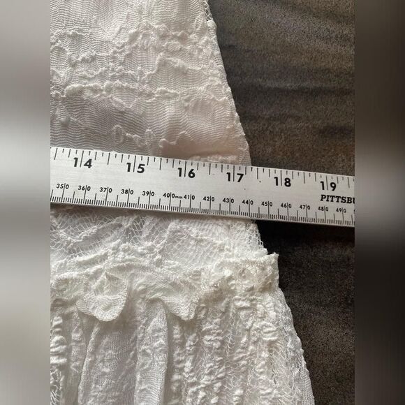 12th Tribe Skirt Womens Small White Lace Tiered Maxi Boho Festival Lined - Picture 5 of 6